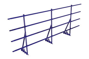 Ограждение кровельное для фальцевой кровли Roofsystems Prestige Master фальц, H=1200 мм RAL 5005, L=3000 мм