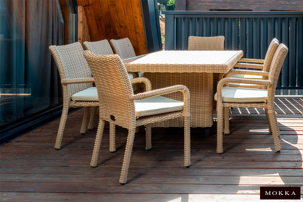 Стул Mokka Bella из искусственного ротанга цвет: соломенный