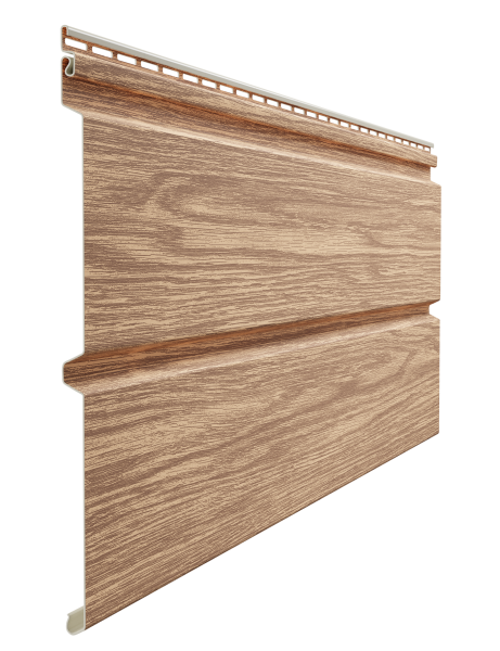 Виниловый сайдинг Docke, Брус D6S, L=3600х300 мм серия Lux Монреаль, цвет: рябина