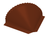 GL Заглушка конька полукруглого, конусная 0.5 мм, Satin, RAL 3009