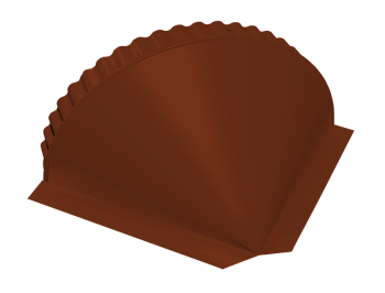 GL Заглушка конька полукруглого, конусная 0.5 мм, Satin, RAL 3009