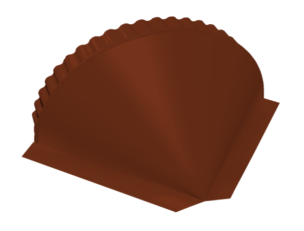 GL Заглушка конька полукруглого, конусная 0.5 мм, Satin, RAL 3009