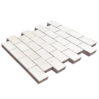 Тротуарная плитка SteinRus Севилья 80 мм 300х150 мм, цвет: белый