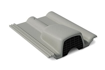 Вентиляционная черепица Braas Франкфурт 420х330 мм, цвет: серый