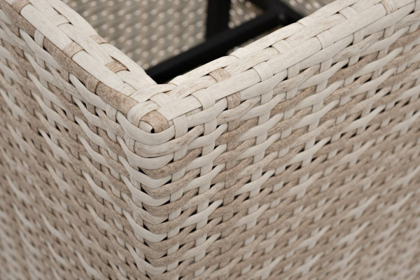 Кашпо для цветов Капучино, плетеное из искусственного ротанга цвет: бежевый