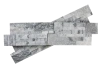 Мрамор, 3D панель из камня, 350х180 мм, Modern Cloudy Grey