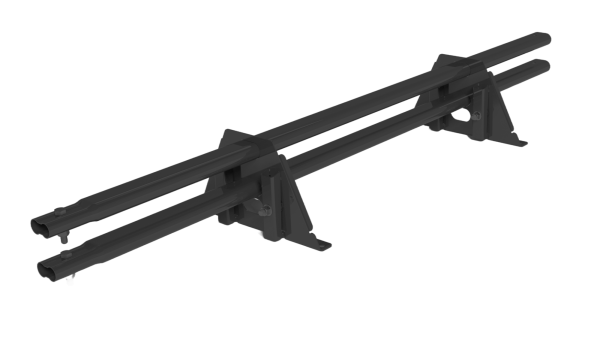 Снегозадержатель для фальцевой кровли Roofsystems Prestige Фальц-америка, 2 опоры, 2 трубы, овал 45х25, L=1500 мм, RAL 9005
