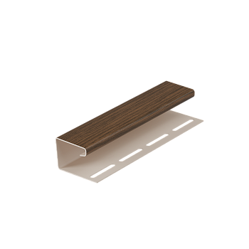 J-профиль пвх, Docke, L=3000 мм серия Lux под дерево, цвет: фундук