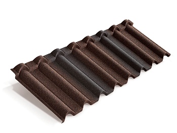 Композитная черепица Metrotile Gallo 1315 х 418 мм цвет: кофейно-серый