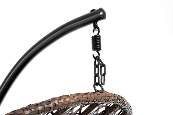 Кресло-кокон подвесное из искусственного ротанга, Виши, цвет: коричневый