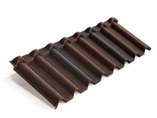 Композитная черепица Metrotile Gallo 1315 х 418 мм цвет: кофейно-серый