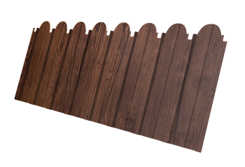 Профилированный лист GL C10 A фигурный, 0.4 мм, Print Premium, Cherry Wood Fresh TwinColor