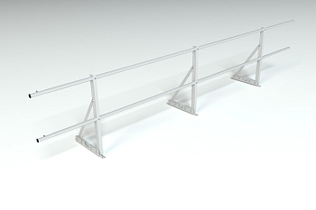 Ограждение кровельное для фальцевой кровли Roofsystems Econom фальц, H=600 мм RAL 9003, L=3000 мм