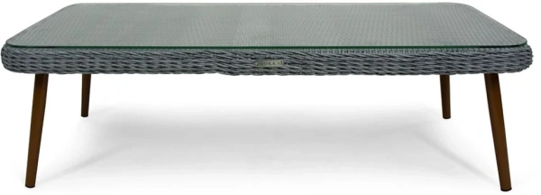 Столик кофейный Mokka Rimini, из искусственного ротанга цвет: серый