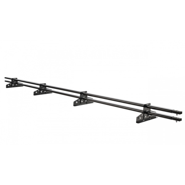 Снегозадержатель для фальцевой кровли Borge L=3000 мм, 4 опоры, 2 трубы, овал 25х45 RAL 9005 matt