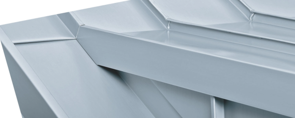 Цинк-титан RHEINZINK prePATINA®, рул 670 мм, 0.7 мм, серо-голубой