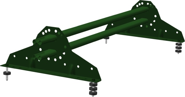 Снегозадержатель Grand Line NEW универсальный,  L=1000 мм, 2 опоры, 2 трубы, овал 42х21 мм. RAL 6002