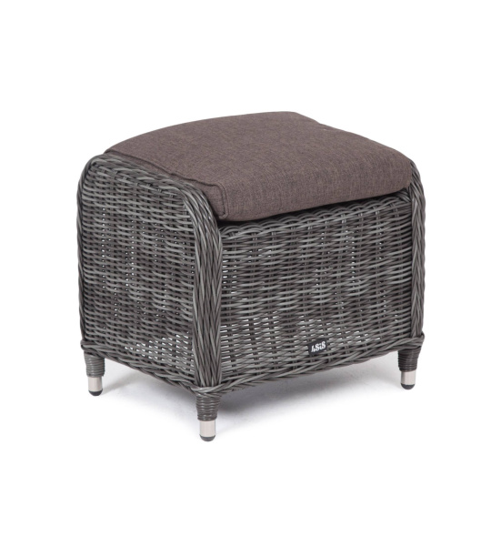 Пуф плетеный из искуственного ротанга, Толедо цвет: графит