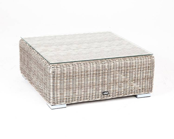 Стол журнальный из искусственного ротанга, Лунго цвет: бежевый
