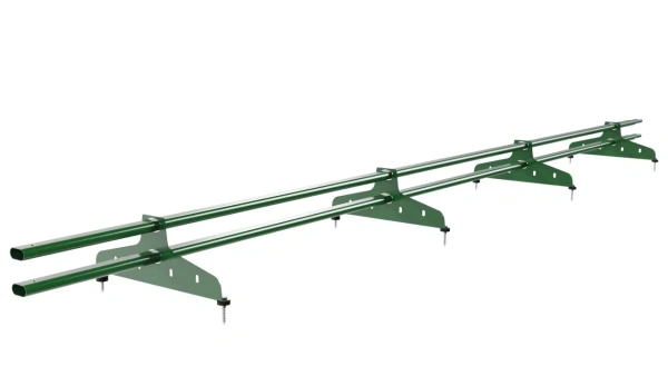 Снегозадержатель универсальный NewLine L=3000 мм, 4 опоры, 2 трубы, овал 20х40 мм RAL 6002