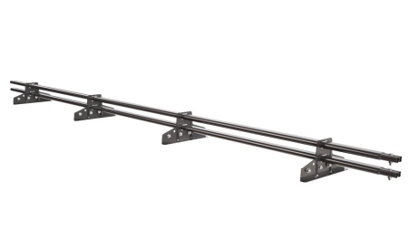 Снегозадержатель для фальцевой кровли Borge L=3000 мм, 4 опоры, 2 трубы, овал 25х45 RAL 8019