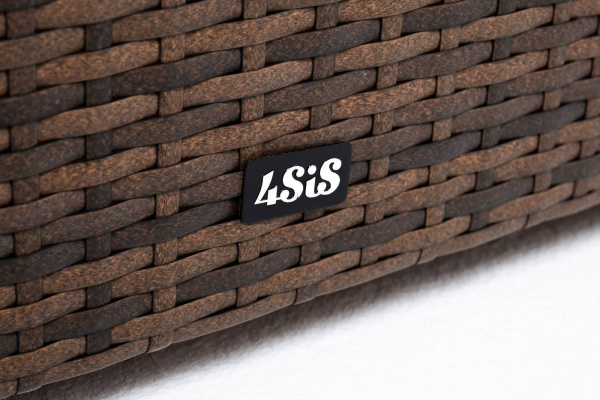 Кашпо для цветов Лунго, плетеное из искусственного ротанга, большое цвет: коричневый