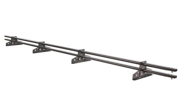 Снегозадержатель для фальцевой кровли Borge L=3000 мм, 4 опоры, 2 трубы, овал 25х45 RAL 8019