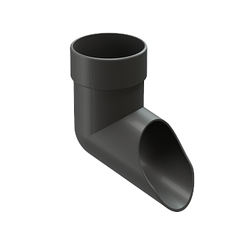 Наконечник для водосточной трубы Docke LUX, Ø141 х 100 мм, графит