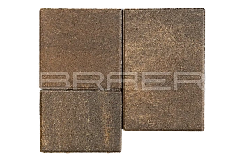 Тротуарная плитка Braer Старый город Венусбергер 40 мм 120x160, 160x160, 240x160 мм, прямоугольная, цвет: Color Mix Каштан