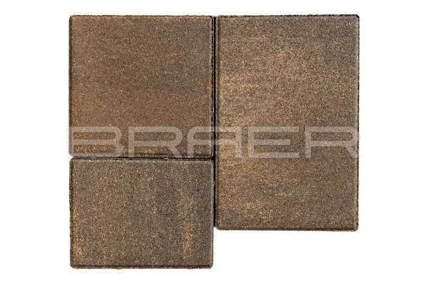 Тротуарная плитка Braer Старый город Венусбергер 40 мм 120x160, 160x160, 240x160 мм, прямоугольная, цвет: Color Mix Каштан