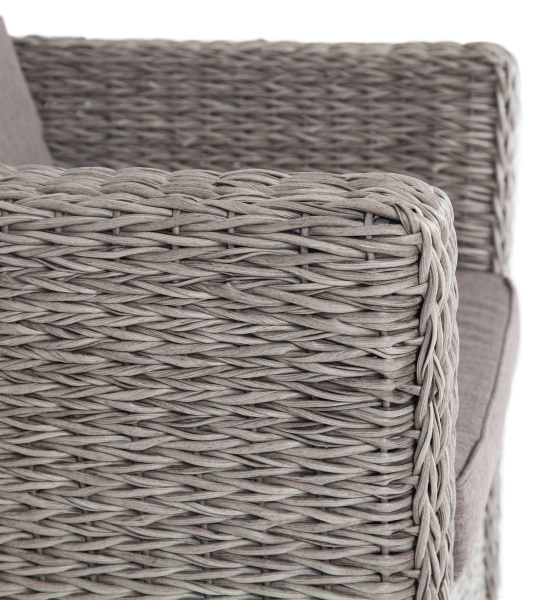 Кресло плетеное из искусственного ротанга /гиацинт/, Капучино цвет: серый