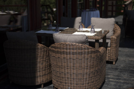 Кресло плетеное из искусственного ротанга, Кон Панна коричневый