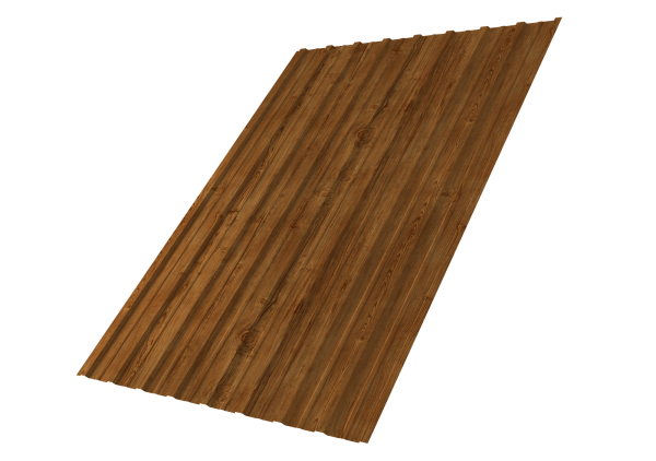 Профилированный лист GL C10 A, 0.45 мм, Print Elite, Golden Wood TwinColor Профилированный лист GL C10 A, 0.45 мм, Print Elite, Golden Wood TwinColor