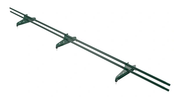 Снегозадержатель универсальный NewLine L=3000 мм, 3 опоры, 2 трубы, круг Ø25 мм, RAL 6005