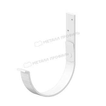 Держатель желоба Ø125 мм, L=132 мм, Металл Профиль, GrandSystem, ПО, RAL 9010