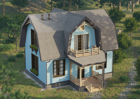 Битумная черепица, Docke, Premium, Цюрих цвет: черника, 3.1 м² / уп.