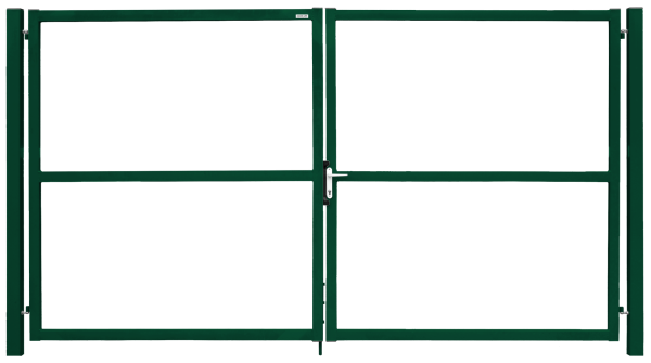 Ворота распашные, Colority Zinc Lock, 1.5 x 3.5 м, RAL 6005