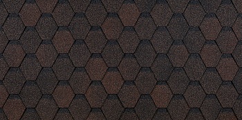 Битумная черепица, Docke, Eurasia, Шестигранник цвет: коричневый, 3 м² / уп.