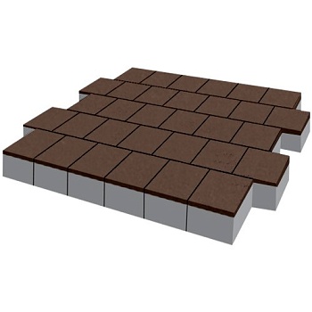 Тротуарная плитка SteinRus Армор 100 мм 100х100 мм, цвет: коричневый