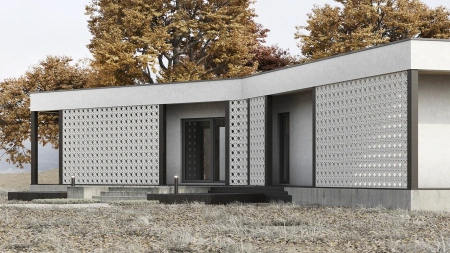 Декоративный бриз-блок Mesterra Cobogo, 250х250 мм 70 мм, 0101, черный LUX