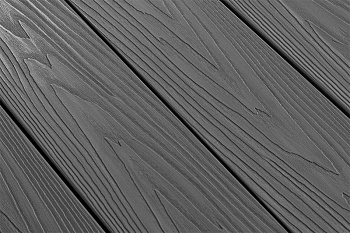 Террасная доска МПК из минерально-полимерного композита 140 мм, L= 6000 мм вельвет и тиснение, цвет: серый