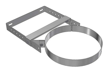 Хомут настенный + консоль удлинения 75–300 мм Schiedel Permeter 25, Ø130/180 мм серый