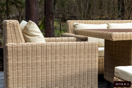 Кресло Mokka Bella из искусственного ротанга цвет: соломенный