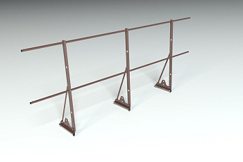 Ограждение кровельное, универсальное Roofsystems Econom Smart, H=1200 мм RAL 8017, L=3000 мм