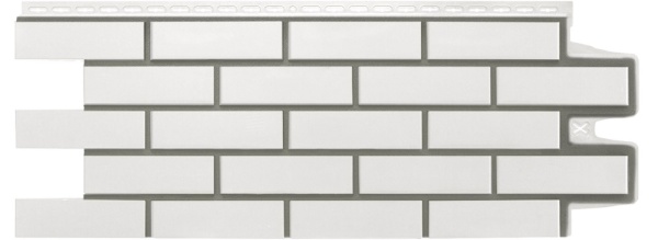 Фасадная панель Grand Line, Кирпич клинкерный Design, цвет: молочный со швом RAL 7006