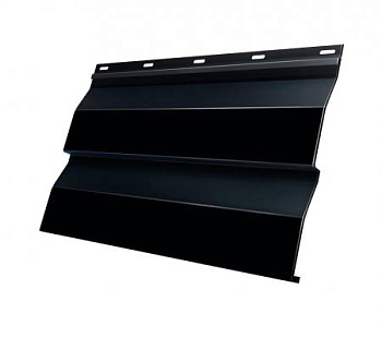 Металический сайдинг Grand Line, корабельная доска 0.45 мм, Drap, RAL 9005