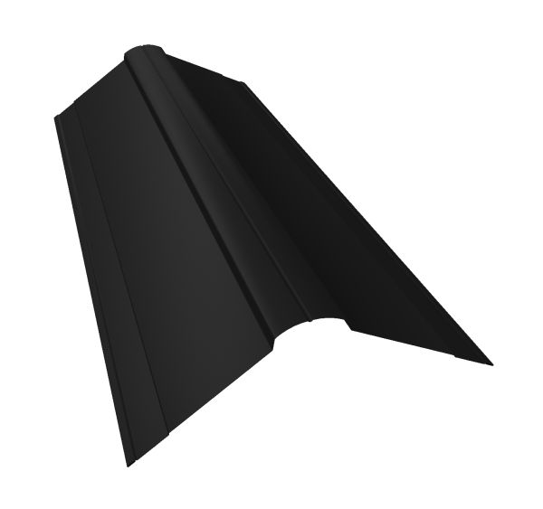 GL Планка конька фигурного, 150х150 мм 0.5 мм, PurPro Matt 275, RAL 9005, L=3000 мм