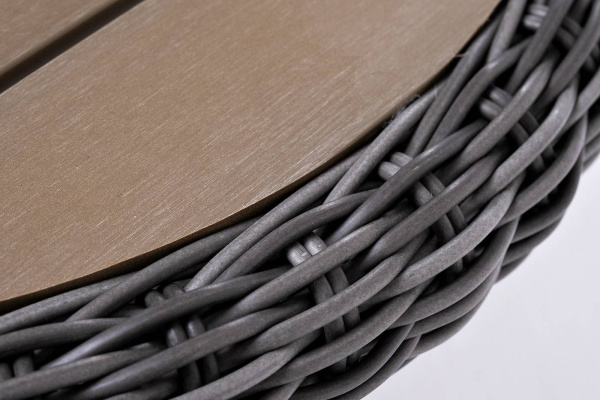 Стол кофейный из искусственного ротанга, Равенна цвет: графит