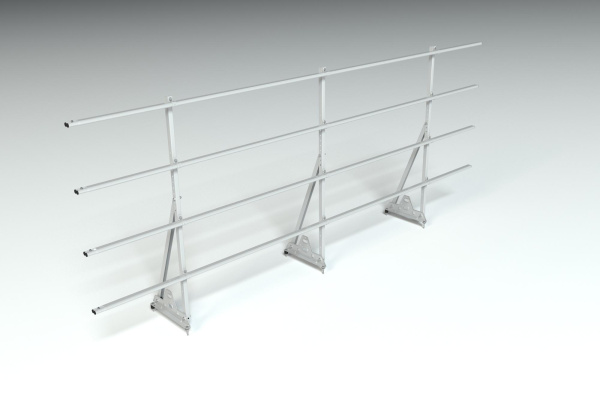 Ограждение кровельное, универсальное Roofsystems Elite Smart, H=1200 мм RAL 7004, L=3000 мм