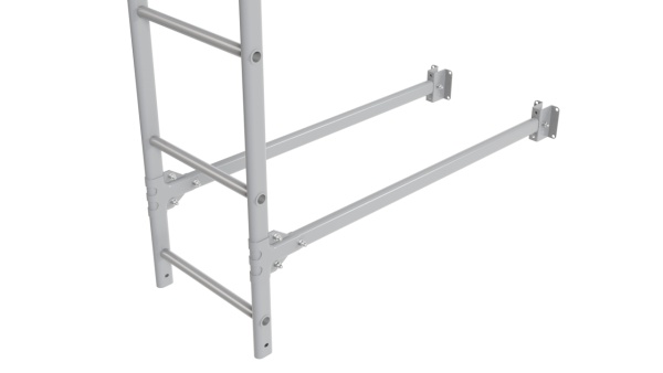 Фасадная лестница Borge, верхняя секция, L=1800 мм RAL 7004